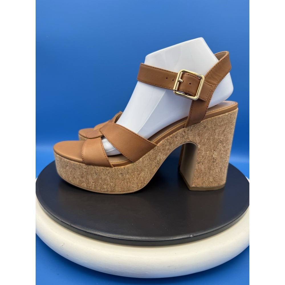 Steve Madden Carisma Womens Size 10M Tan Platform Sandals Chunky Block Heel Boho